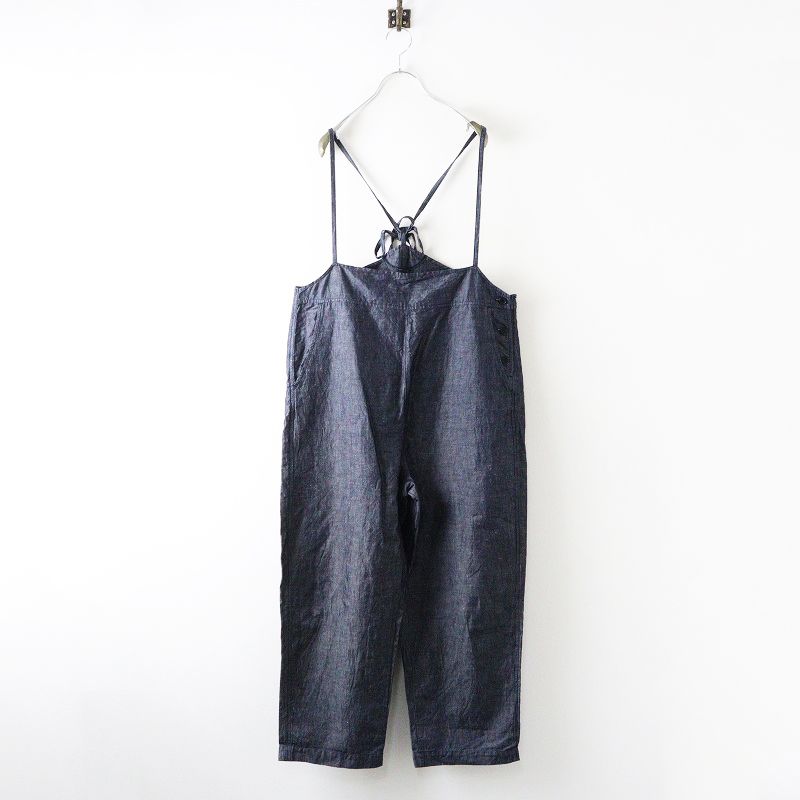 ネストローブ nest Robe コットンリネンダンガリーサロペット パンツ F インディゴブルー┃オーバーオール 2400014637595