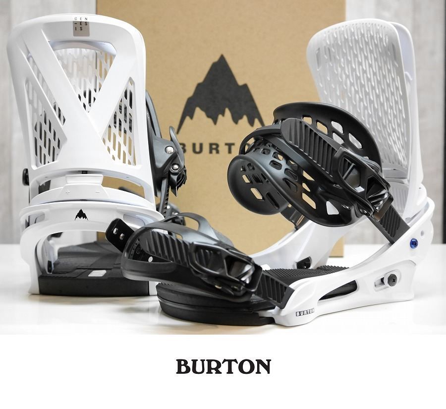 26 BURTON GENESIS Re Flex - White - Mサイズ 保証付 スノーボード バインディング