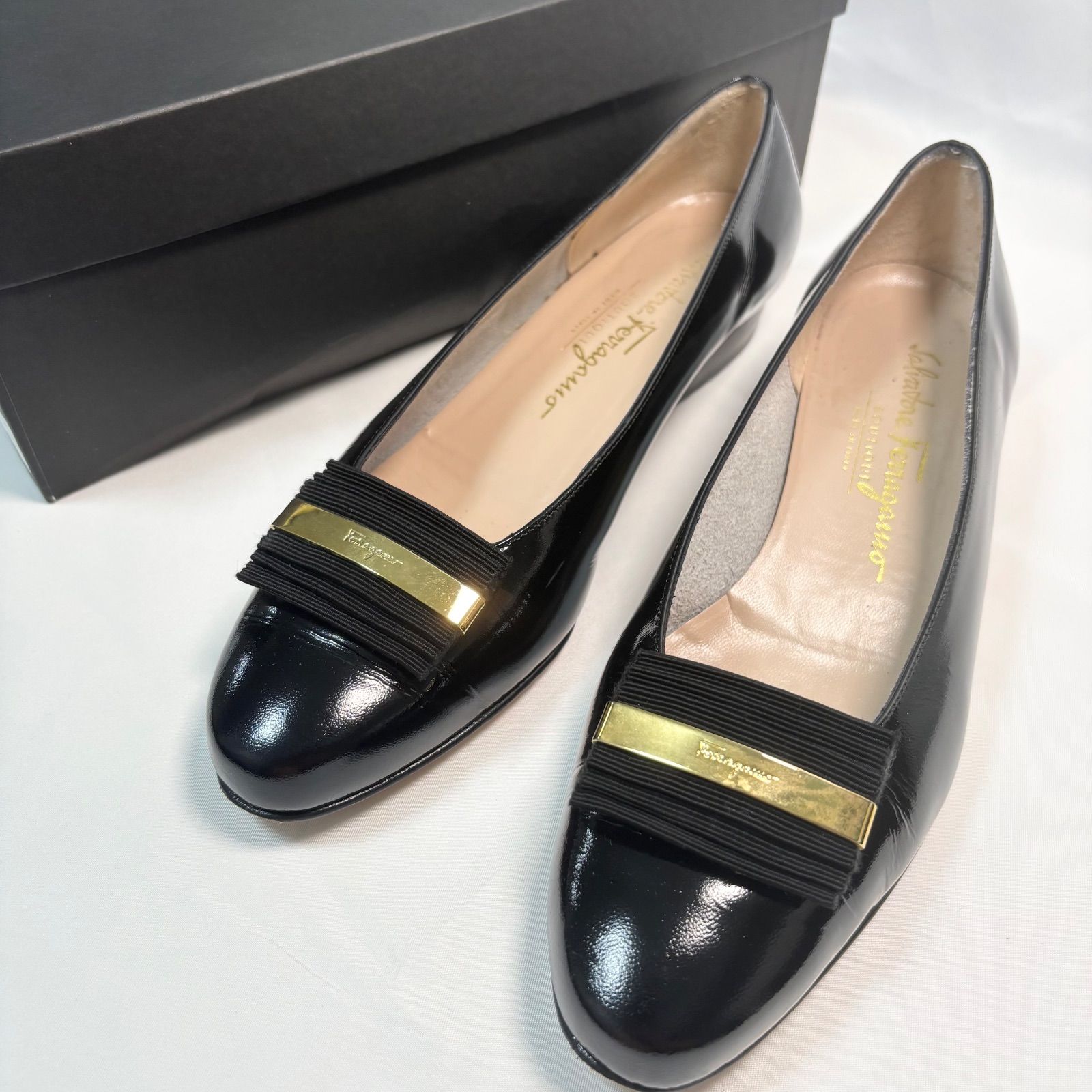 送料無料】Salvatore Ferragamo/サルヴァトーレフェラガモ/ローヒール 