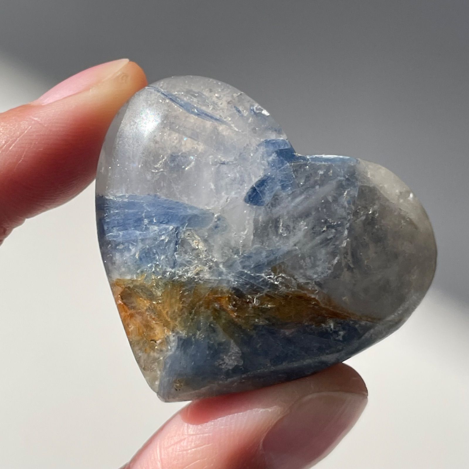 カイヤナイト ハート3個set01♡ Kyanite カイヤナイト|heart ハート④
