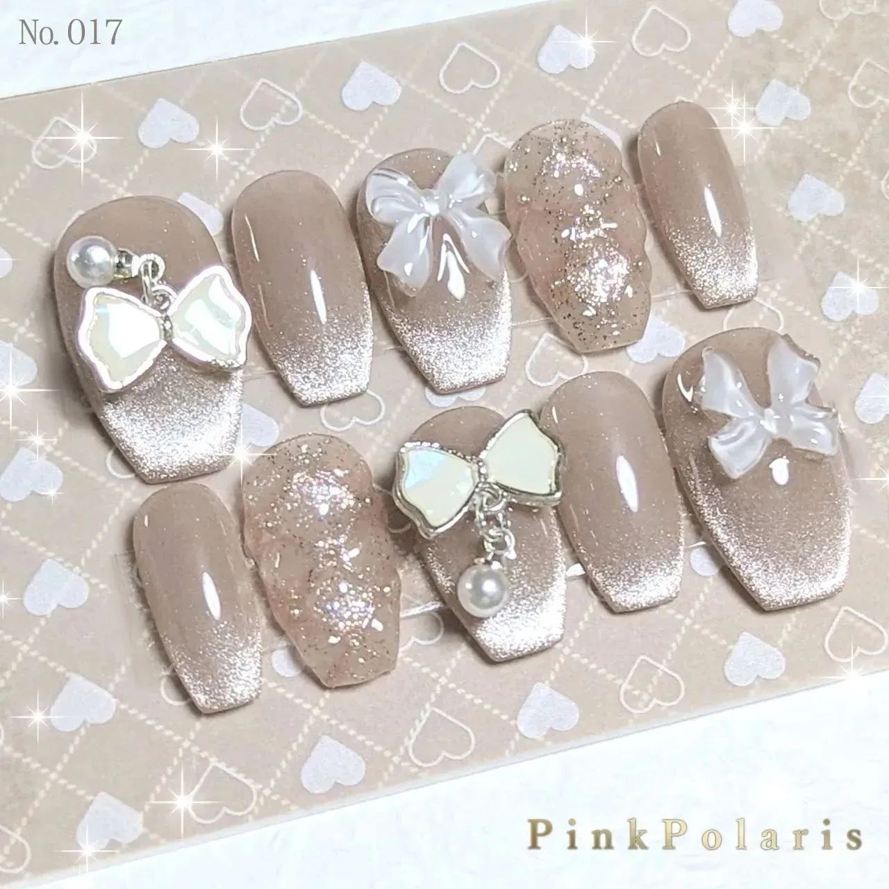 ネイルチップ サイズオーダー 現品ありマグネットネイル ピンク  