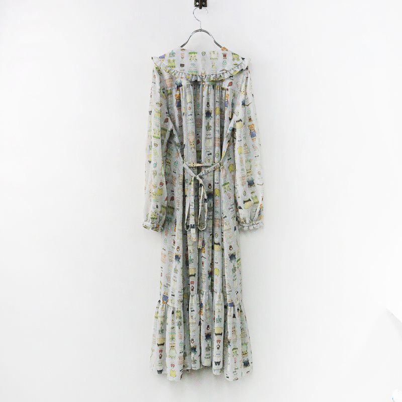 美品 ユキエモン yukiemon 秋テキスタイル きせかえ柄 ワンピース M