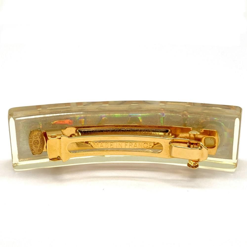 シャネル CHANEL バレッタ ヘアクリップ プラスチック 97P刻印 クリア  