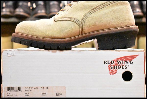 11D 箱付 良品 09年】レッドウィング 8211 スエード ロガー 11D 箱付 良品 09年】レッドウィング 8211 スエード ロガー
