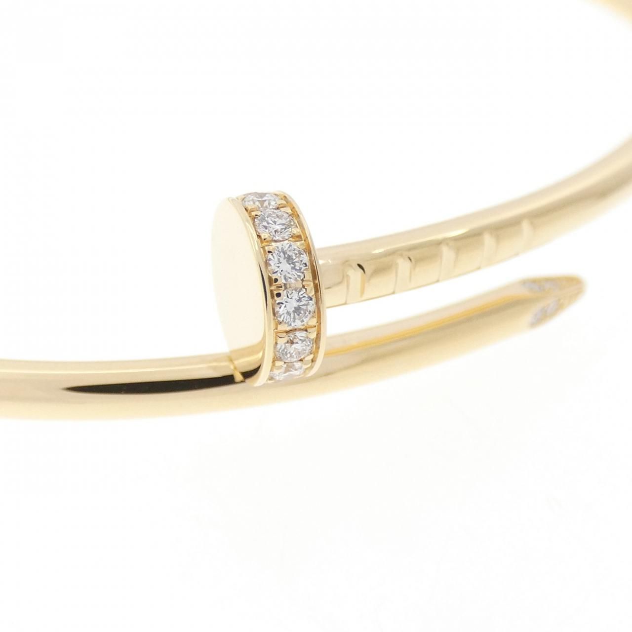 週末再度お値下げ　カルティエ　ジュストアンクル　ダイヤ　スモール　バングル カルティエ Cartier ジュストアンクル ダイヤブレスダブル K18