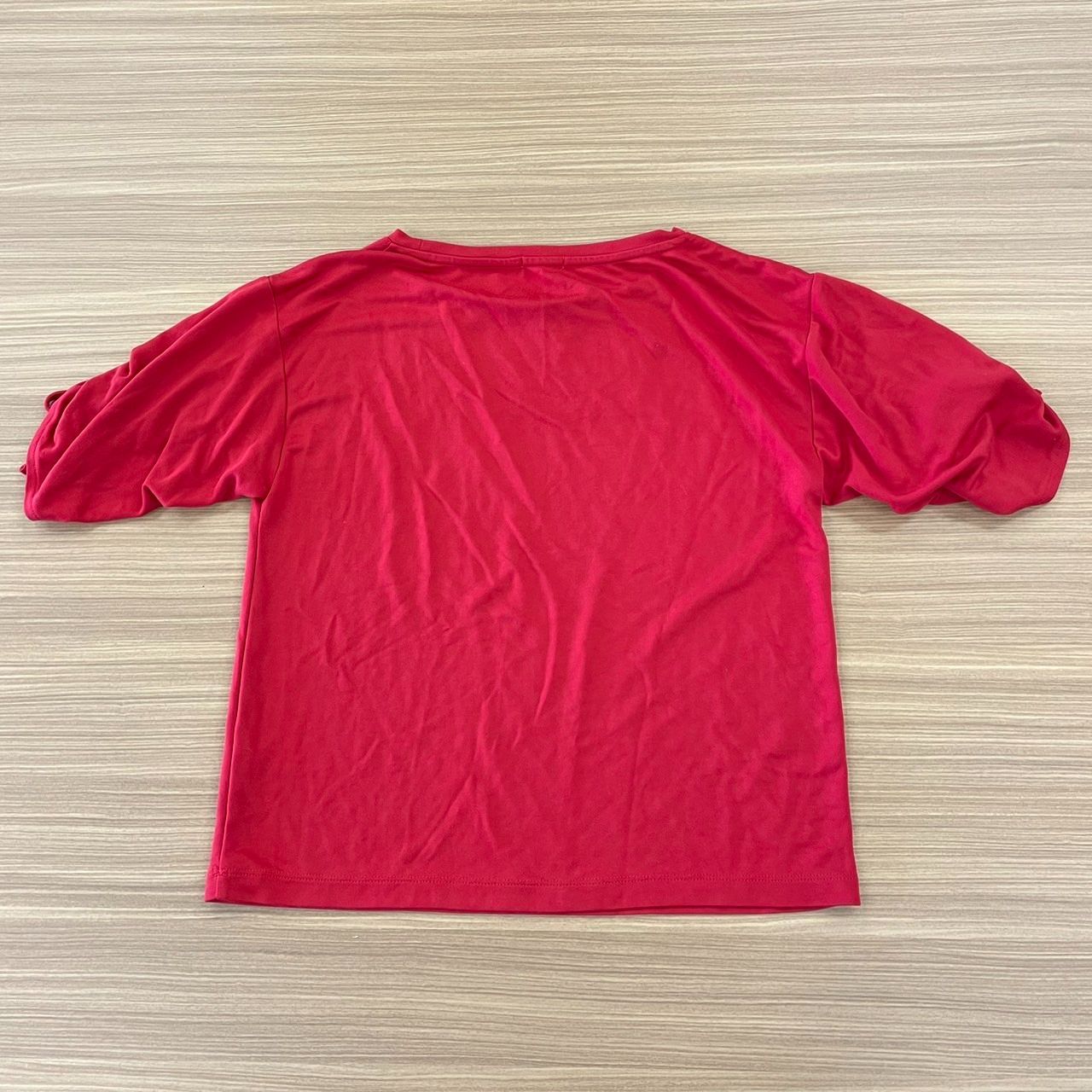 z/z/z/X082-39/ GU ジーユー レッド 半袖 カットソー Tシャツ 袖