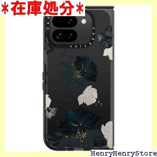 取付無料 CASETiFY インパクトケース Google Pixel 9 Pro F - White and Black Floral - ブラック 1874