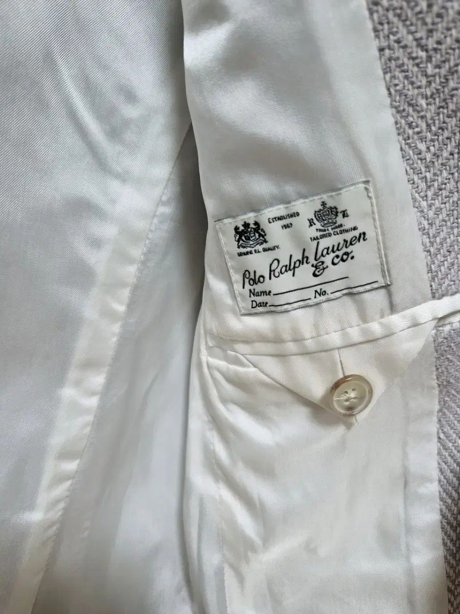 ポルトガル製 ポロ Ralph Lauren ラルフローレン ヘリンボーン リネン ブレンド レディース ブレザー ジャケット ラベンダー GULLKHAN_COM