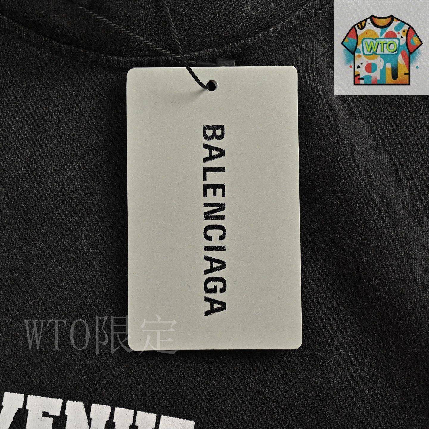今日特価】Balenciaga 24ss パッチ刺繍ロゴ T シャツ（破?染色