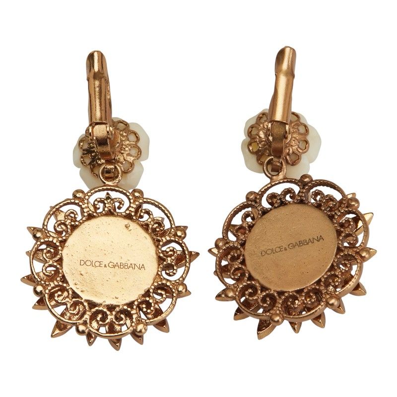 【正規品販売】 ドルチェアンドガッバーナ 花 フラワー モチーフ ゴールド メッキ ラインストーン レディース DOLCE-GABBANA 1-0234943 品質も絶対に保証！