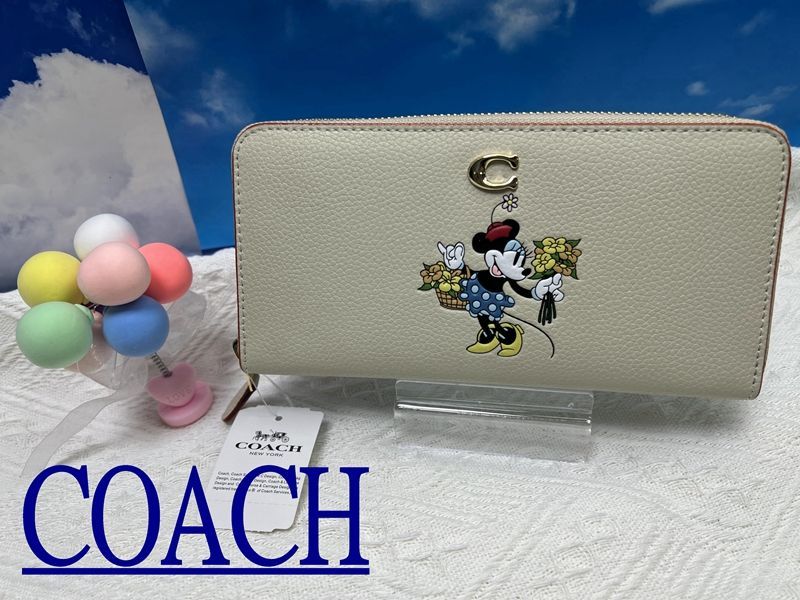 COACH 財布 コーチ 長財布 アコーディオン ジップ リジェネラティブ 100周年限定コレクション ミニーマウス 新生活 年度末 プレゼント 贈り物   財布 レディース 新品未使用 ブランド ファッションCH472 B335 13