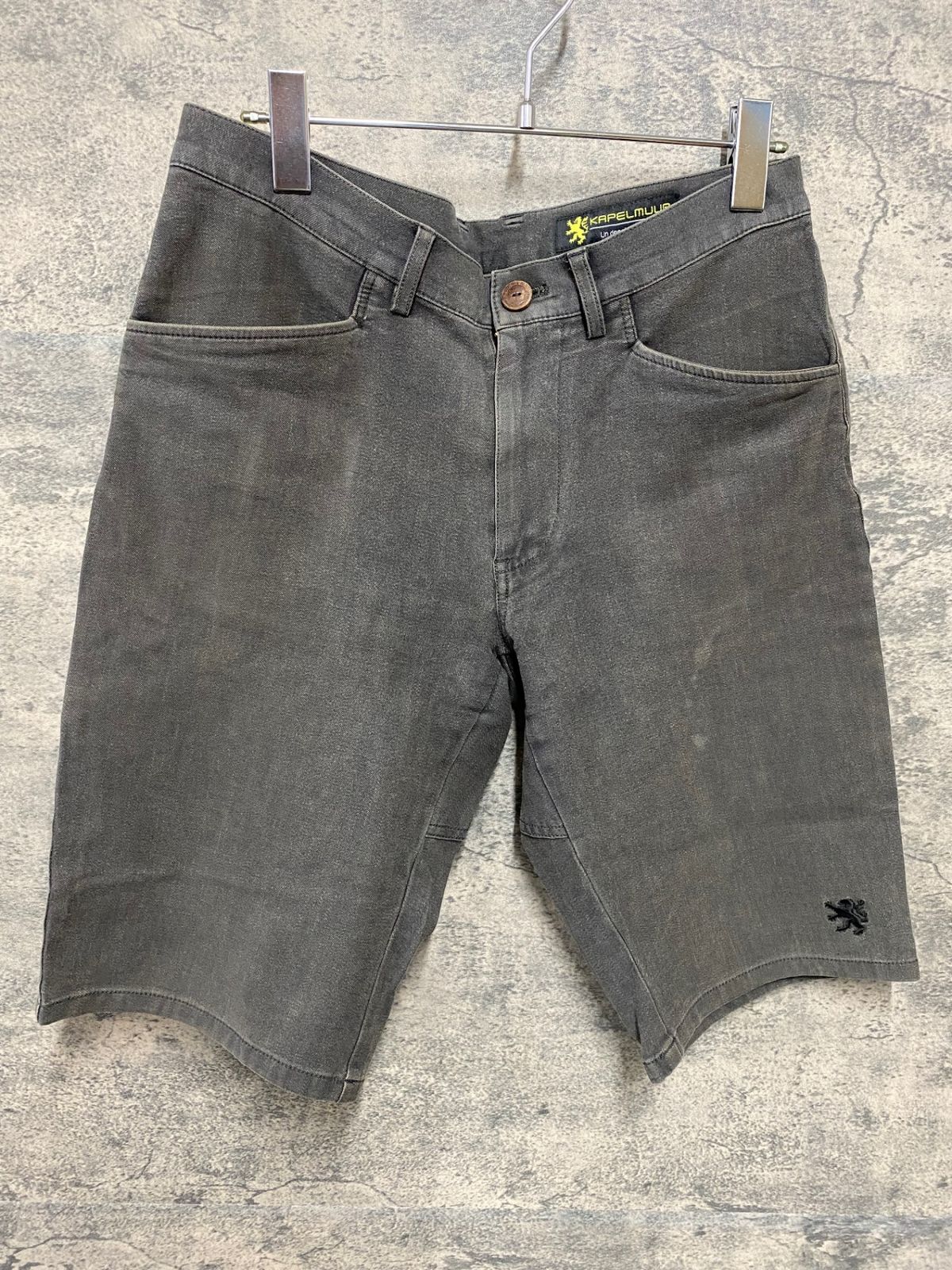 JM258 カペルミュール KAPELMUUR ショート サイクルパンツ デニム 茶 L ※汚れ