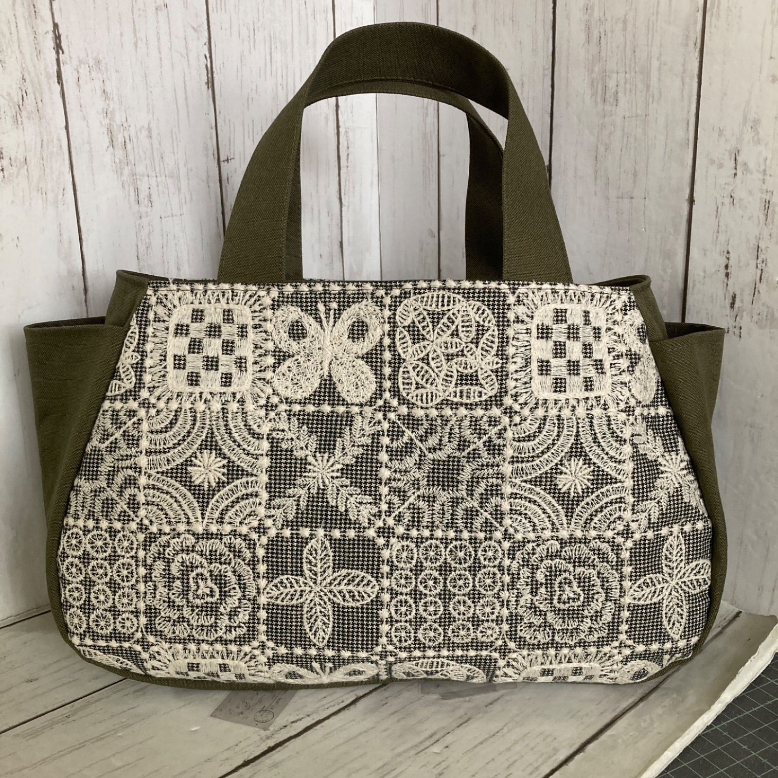 ミナペルホネン別マチトートバッグ(L) runrunruntambourine