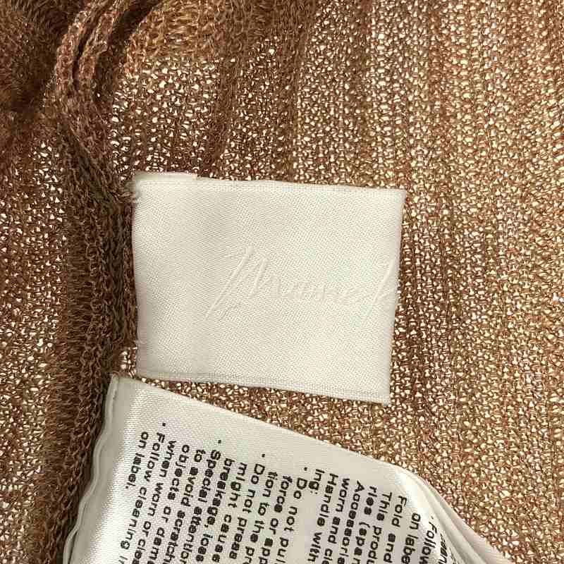 Mame Kurogouchi / マメクロゴウチ | 2022SS | Beaded Flared Sleeve Knit Top / リブ ジャカード ニット トップ | 1 | ブラウン Mame Kurogouchi / Beaded Flared Sleeve Knit Top ( BROWN