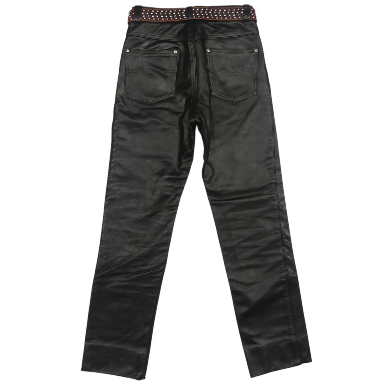 Sohott レザー ジーンパンツ　W30インチ(アメリカ製) USA製 SCHOTT Leather Pants 実寸W30 / ショット レザーパンツ