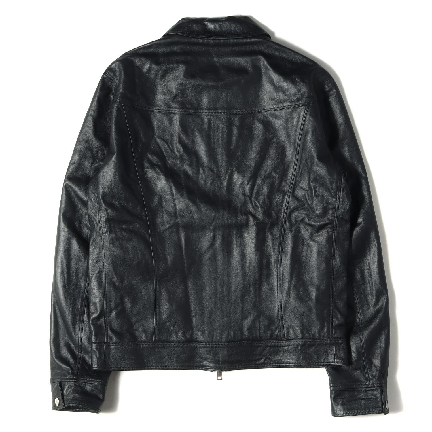 新品 Delan デラン ジャケット ダブルジップ シープ スキン ラムレザー 