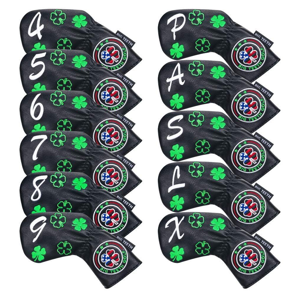 Color:ブラック Big Teeth(ビッグティース) ゴルフアイアンカバー