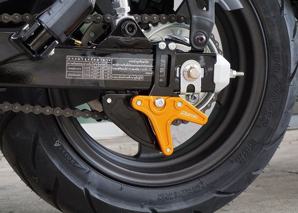 GROM JC92 Dax125|ダックス125 レーシングスタンドフック 金 スプロケットガード付 タイプE SNIPER スナイパー SP0151GD