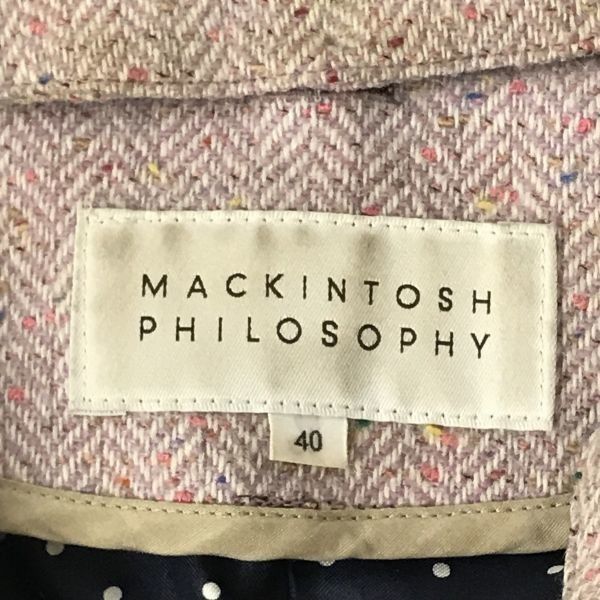 日本製☆MACKINTOSH PHILOSOPHY☆Pコート/ヘリンボーン/着脱可襟【40 