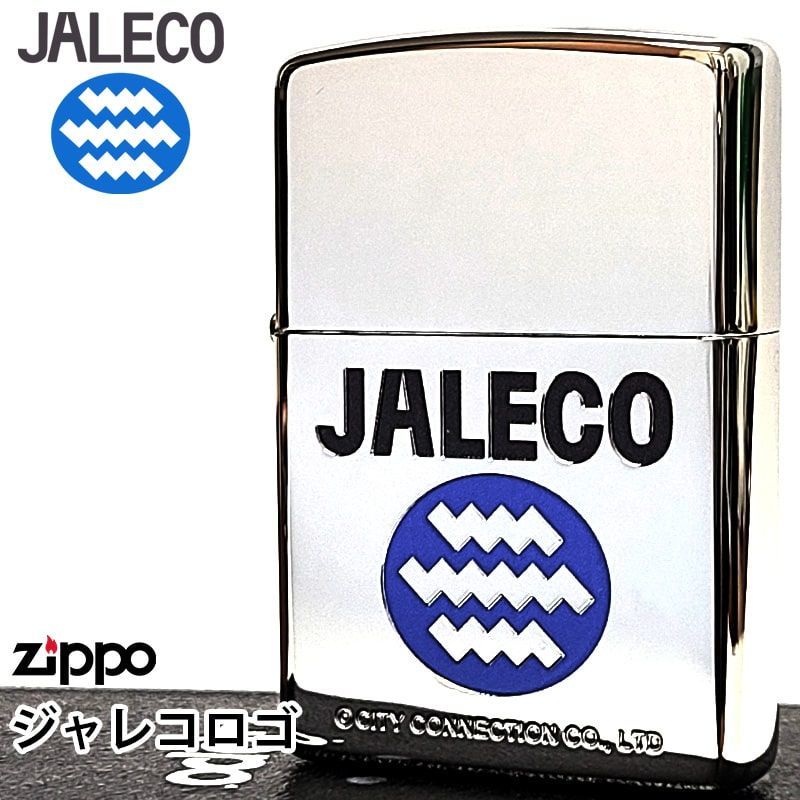 ZIPPO ライター ジャレコ ロゴ ジッポ ゲーム かっこいい JALECO シルバー 鏡面 おしゃれ シンプル 彫刻 メンズ 父の日 ギフト プレゼント