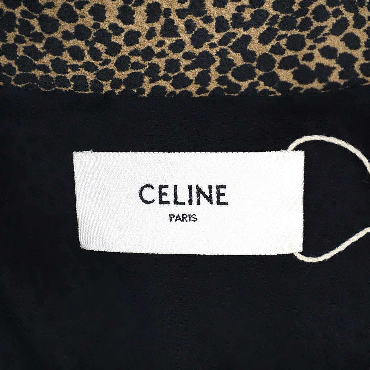 CELINE セリーヌ 19AW Leopard Dress リボンネックレオパード
