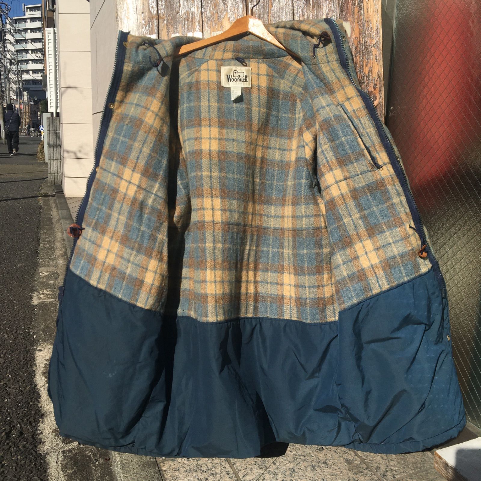 70s Vintage【Woolrich】白タグ ビンテージ ウールリッチ 60/40 コットンナイロン ライナー付き マウンテンパーカー◆US-XL