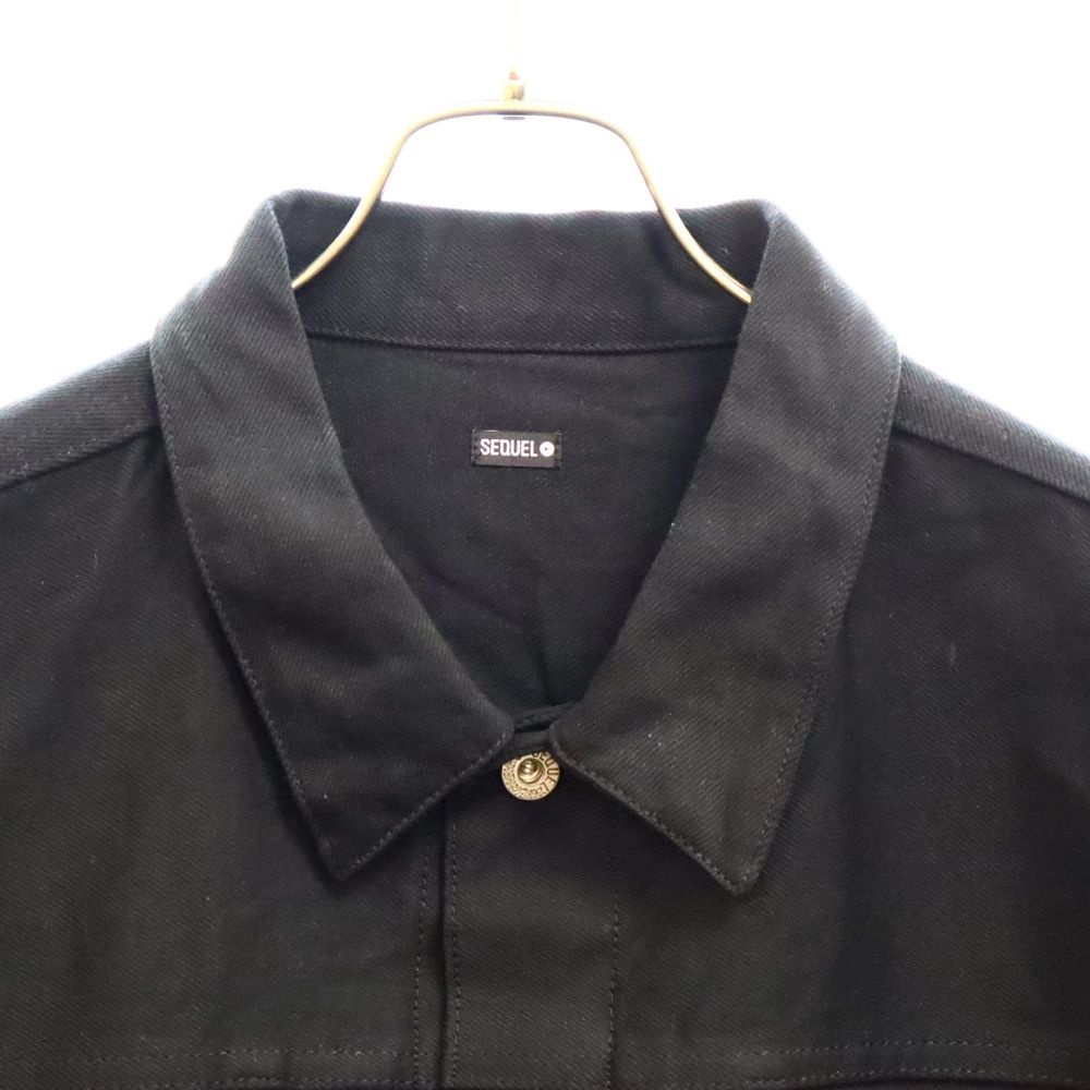 SEQUEL (シークエル) 22SS BLACK DENIM JACKET ロゴプリント 2nd型  