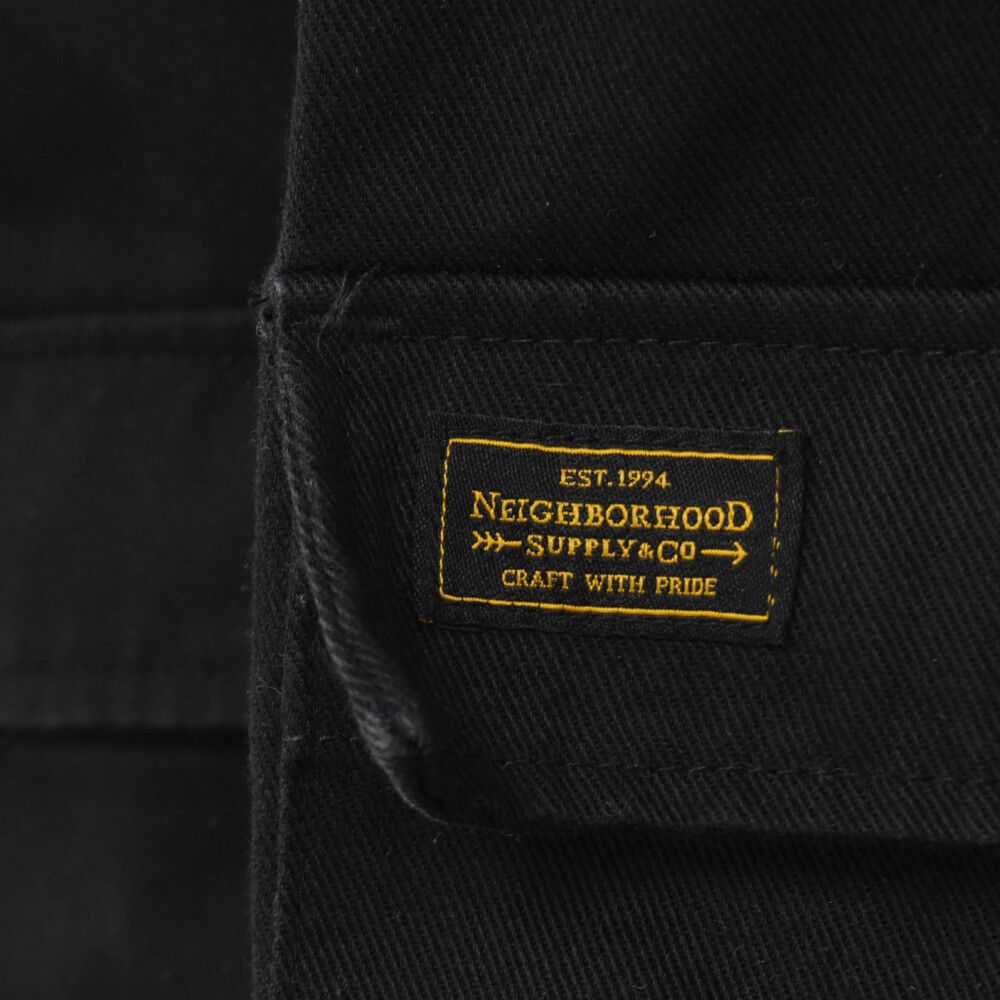 NEIGHBORHOOD ネイバーフッド 14AW SUNOCO/EC-JKT ロゴ刺繍 ワーク ジャケット ブラック 142SPNH-JKM01 NEIGHBORHOOD (ネイバーフッド) 14AW SUNOCO/EC-JKT ロゴ刺繍 ワーク