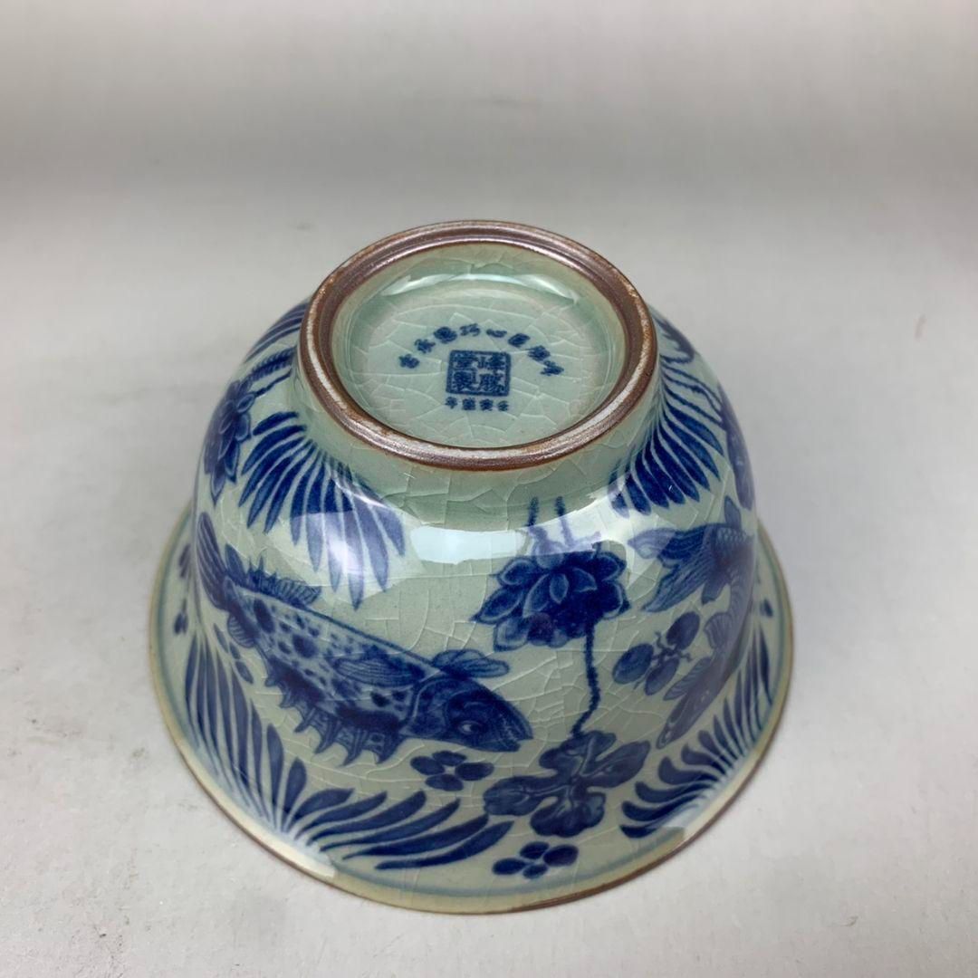 景徳鎮 磁器 鯖形筆架 文鎮 文房具 書道具 美術品  工芸品  置物 中国茶器 景徳鎮 陶磁器 鯖藻紋開片三才蓋碗 茶道具 工芸品 置物