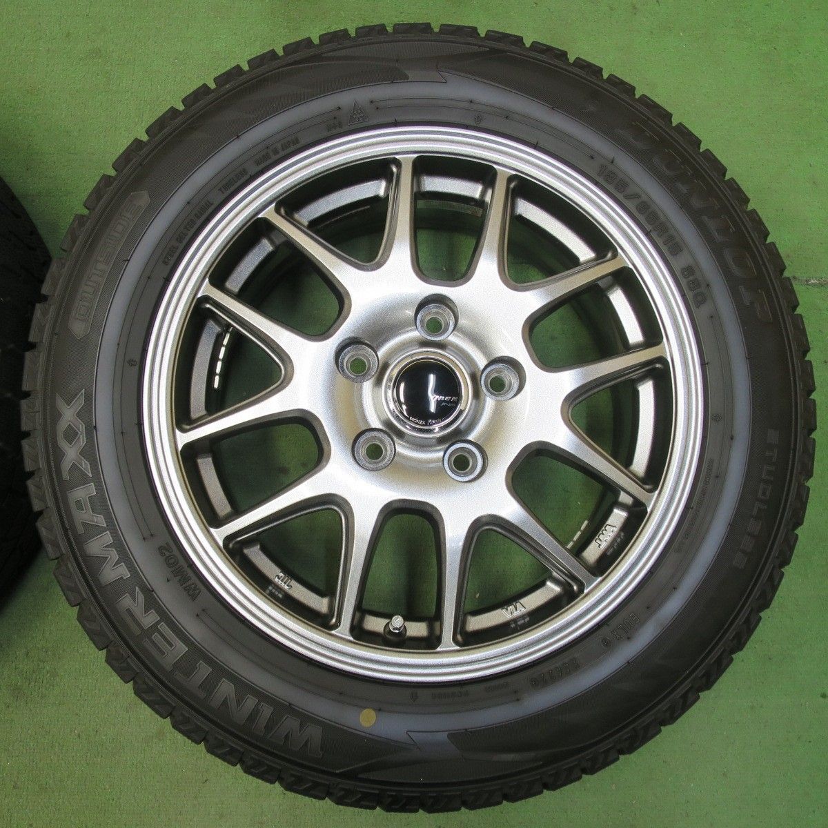 ボリューム感のある バリ溝 22年 キレイ 9.5分 スタッドレス 185 65R15 ダンロップ ウインターマックス WM02 ZACK JP-205 MONZA ザック 15インチ PCD114.3 5H 5093012イス 絶対お買い得！