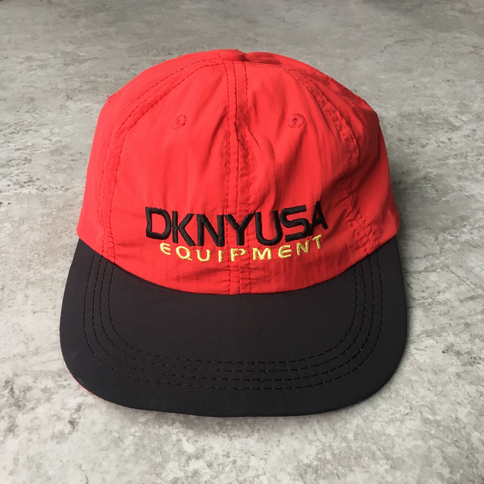 90s USA製 DKNY EQUIPMENT Nylon 6Panels Cap　ディーケーエヌワイ　ダナキャラン イクイップメント ナイロン  ６パネル キャップ ディーケーネヌワイ