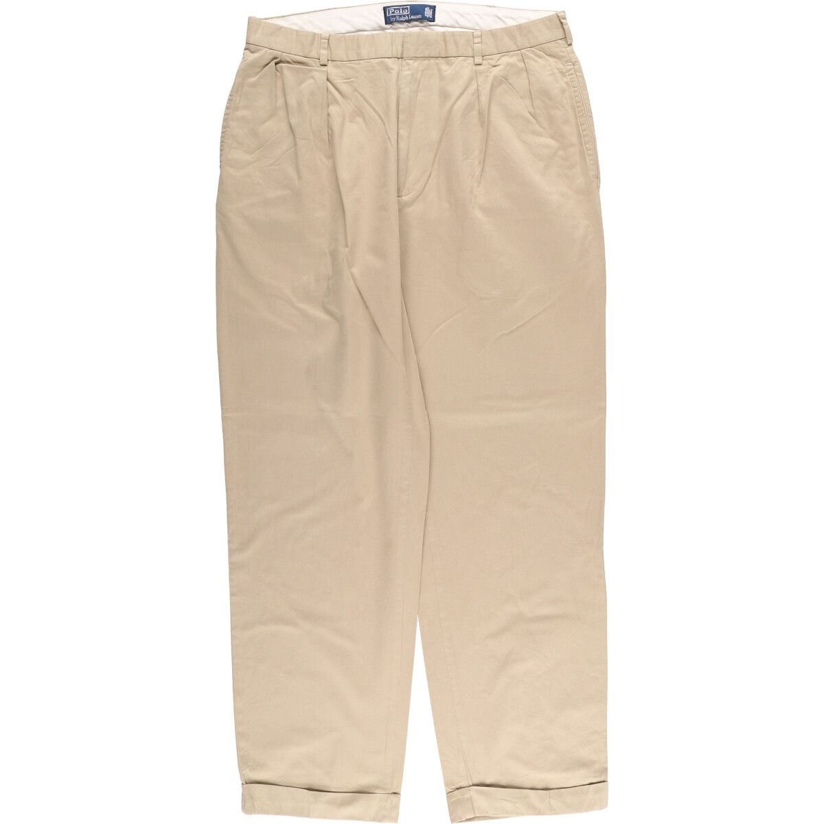 古着 ラルフローレン Ralph Lauren POLO by Ralph Lauren ツータック コットン スラックスパンツ メンズw34相当|eaa592311