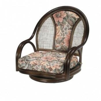 今枝商店 Romantic Rattan 籐ラウンドチェア 回転座椅子 ロータイプ S521B