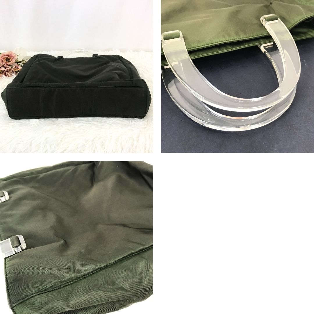 PRADA プラダ トートバッグ ハンドバッグ ナイロン カーキ PRADA プラダ トートバッグ ハンドバッグ ナイロン カーキ