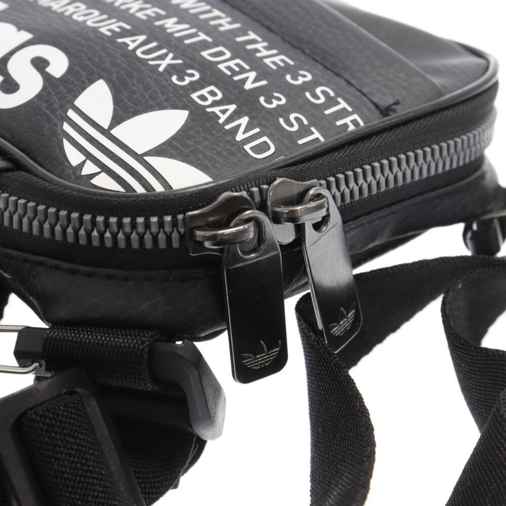 adidasショルダーバッグ adidas (アディダス) FESTIVAL BAG ロゴプリント レザー