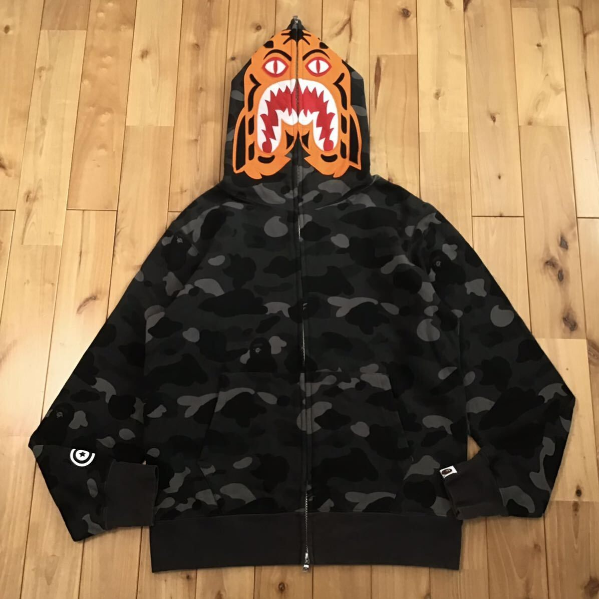 Black camo タイガー パーカー Lサイズ tiger full zip hoodie a