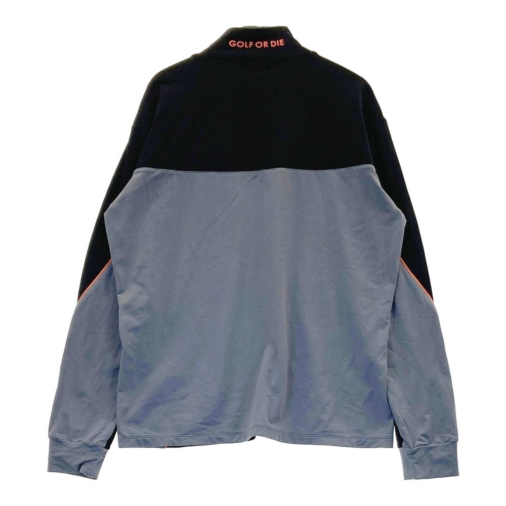 サイズ：48 MARK&amp;LONA マークアンドロナ  ハイネック 長袖Tシャツ スカル  ブラック系 [240101495071] ゴルフウェア メンズ ストスト サイズ：48 MARK&LONA マークアンドロナ ハイネック 長袖Tシャツ