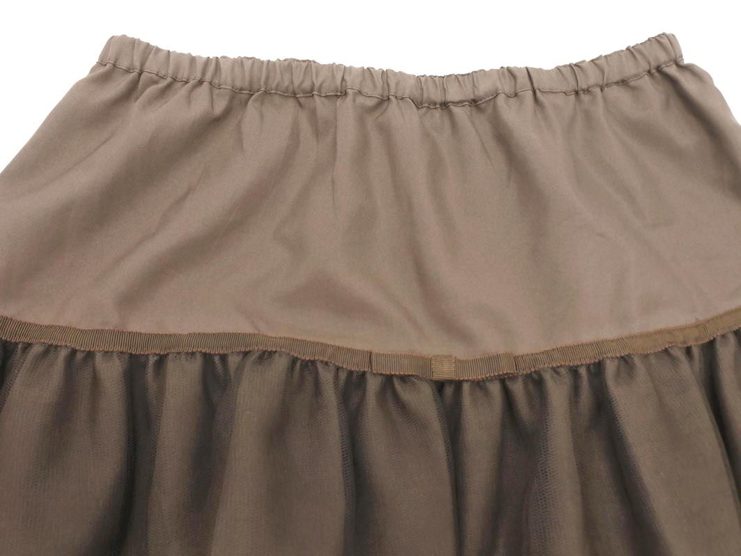 foxey フォクシー チュール フレア スカート size38/茶