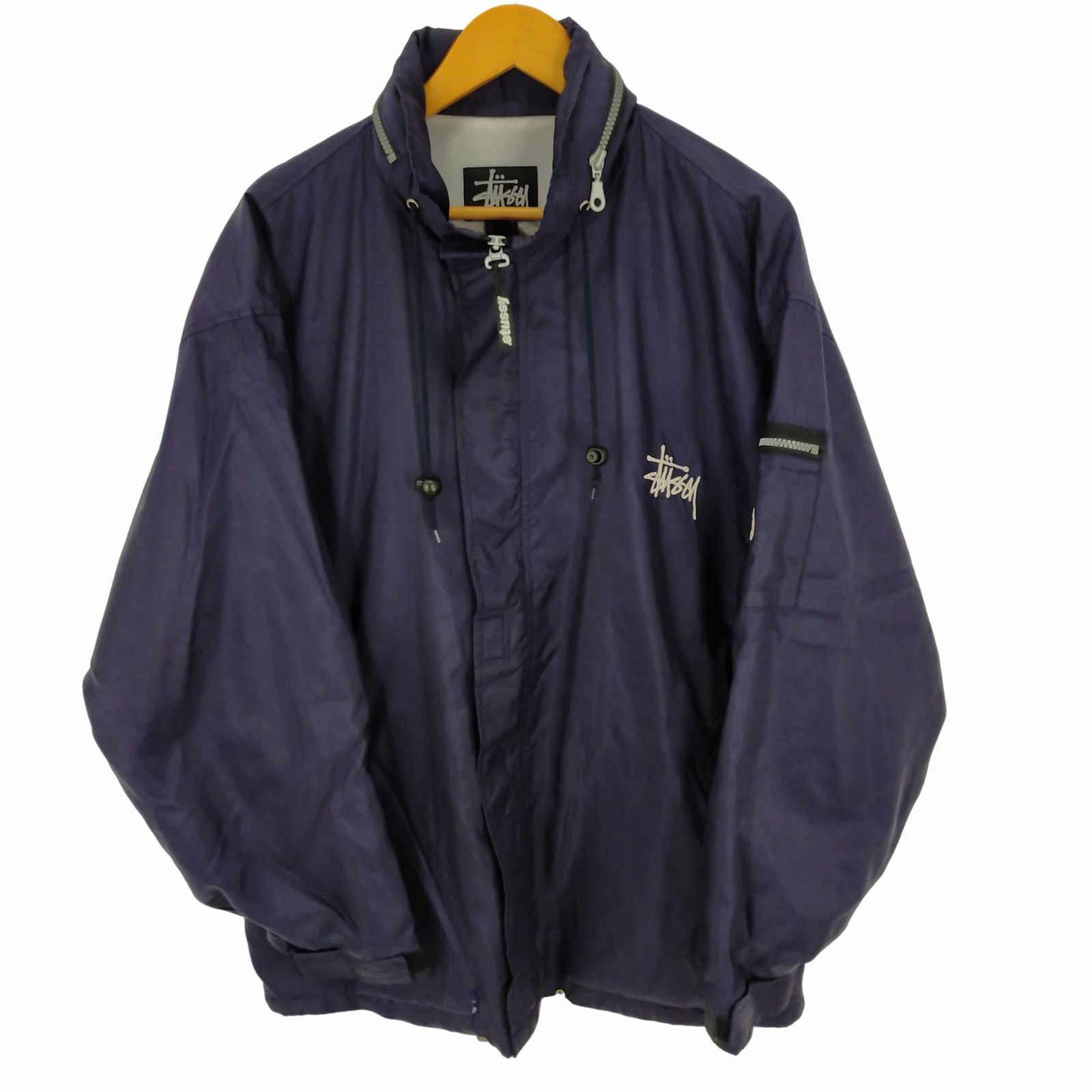 90s OLD STUSSY NYLTLA ナイロンジャケット ブルゾン 紺 L 90s OLD STUSSY NYLTLA ナイロンジャケット ブルゾン 紺 L