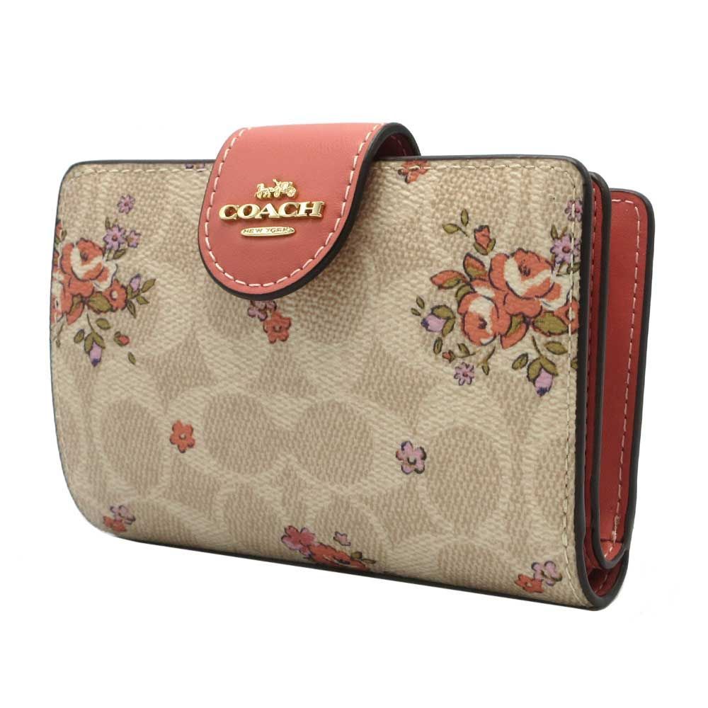 [コーチ]レディース用二つ折り財布 CAO99-IMSAS コーチ 二つ折り財布 COACH フローラル プリント ミディアム