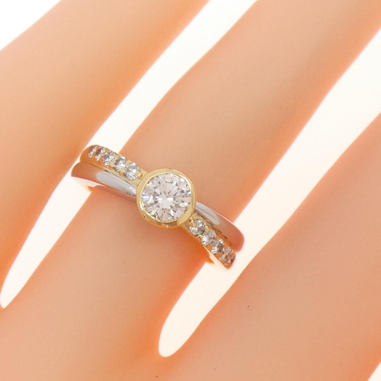 K18YG/PT ダイヤモンド リング 0.54CT - メルカリ 