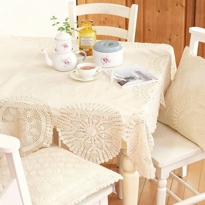 レース テーブルセンター 花瓶敷 ヴィンテージ品 4枚セット MARKT