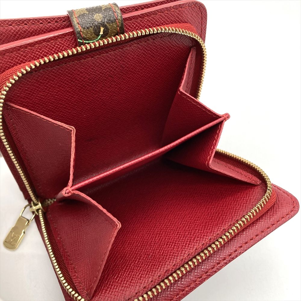 Louis Vuitton 二つ折り財布　コンパクトミニラウンドレザー ルイヴィトン LOUIS VUITTON コンパクトジップ 二つ折り財布