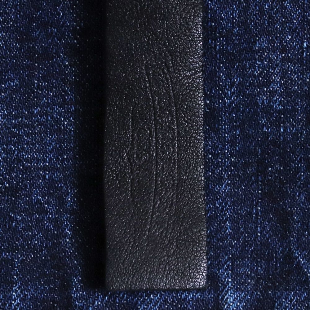 CHROME HEARTS ルーズエンド クロスパッチ装飾デニム長袖シャツ M