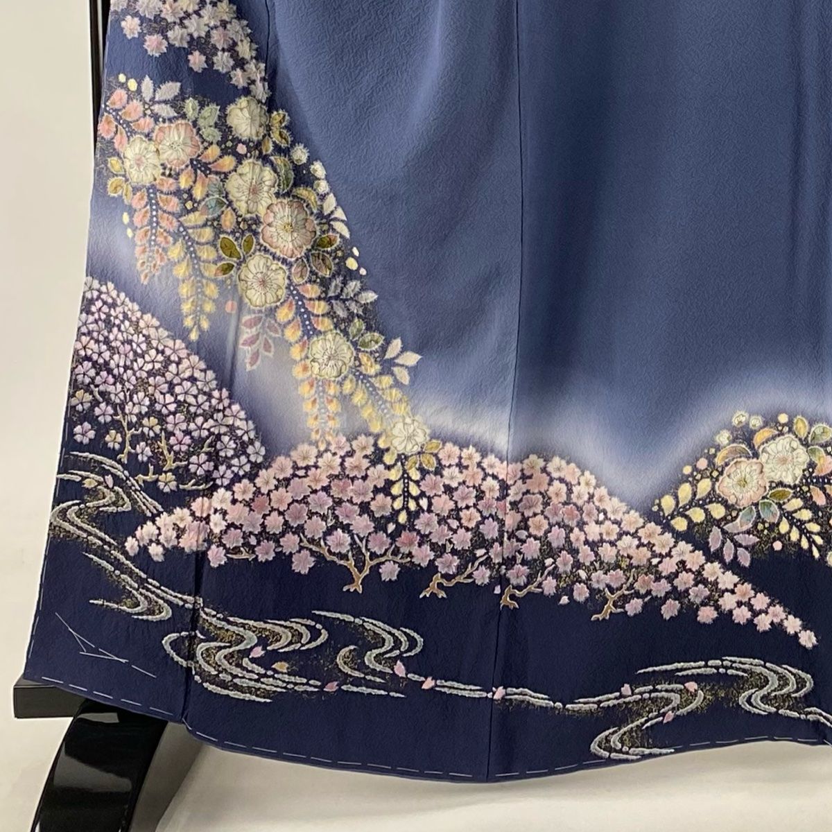 堀江浮水 (堀江豊生)「愛猫」額装 共シール 美人画 日本画 骨董掛け軸