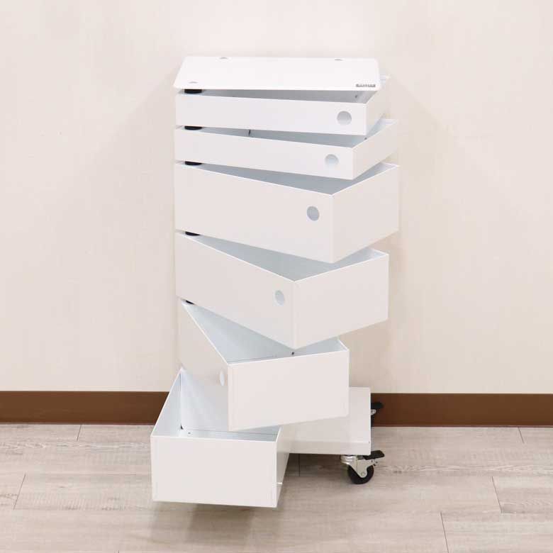 ファイルラック イタリア アイアン DOTTUS 5段 レターケース ホワイト