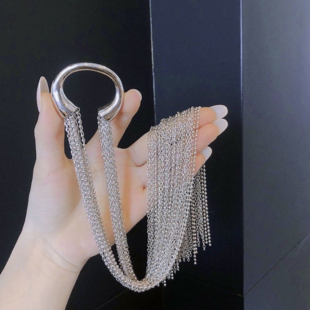 髪留め ヘアアクセサリー ロングチェーン キラキラ 二本の キラキラ