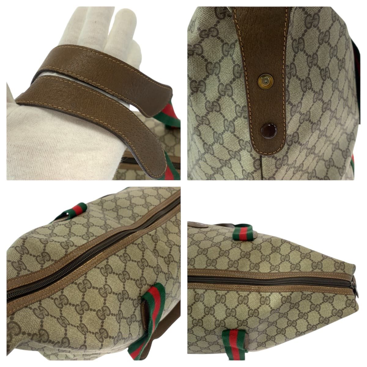 美品 GUCCI グッチ オールドグッチ シェリーライン ベージュ