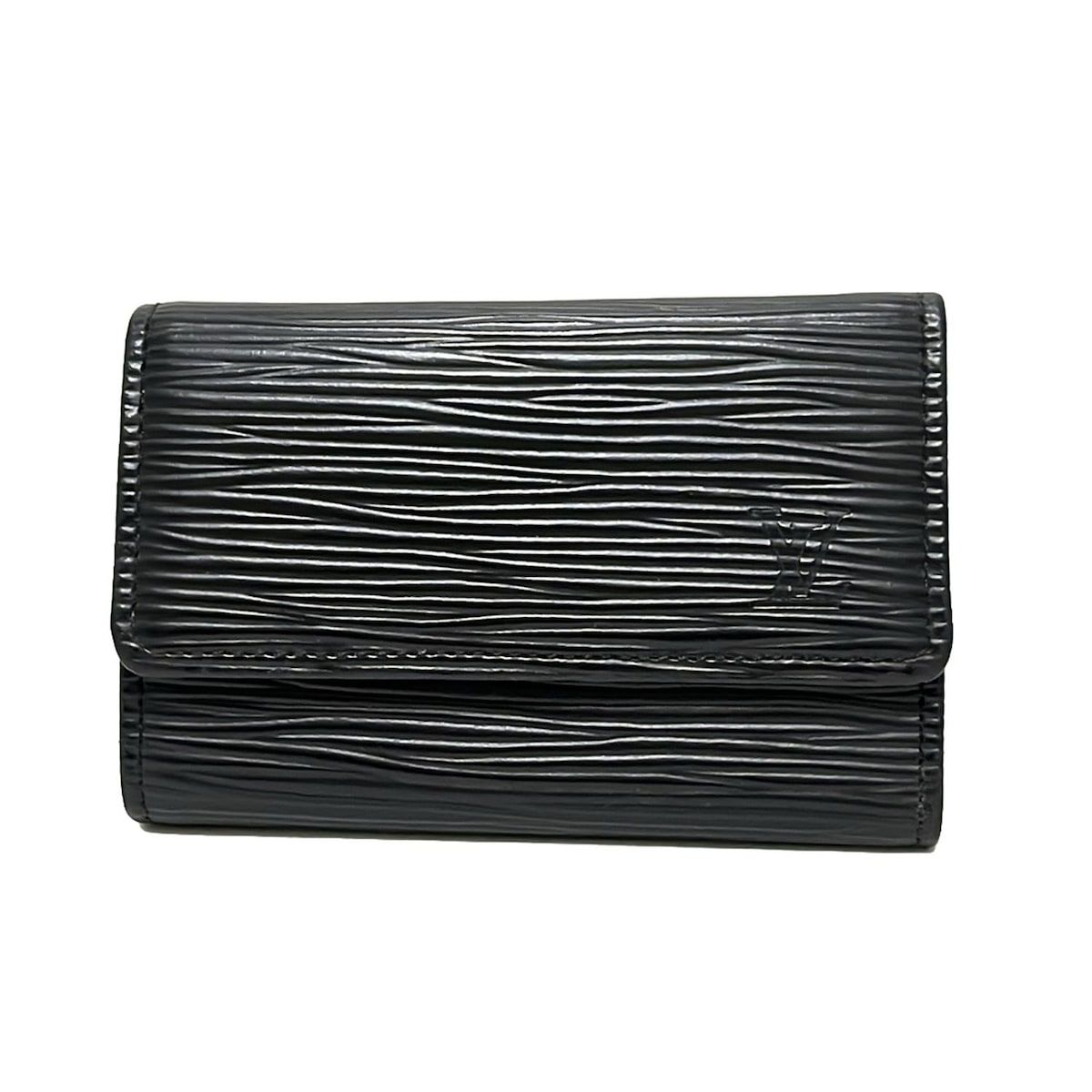 LOUIS VUITTON ルイヴィトン キーケース エピ ミュルティクレ6 M63812 ノワール イニシャル刻印 レザー