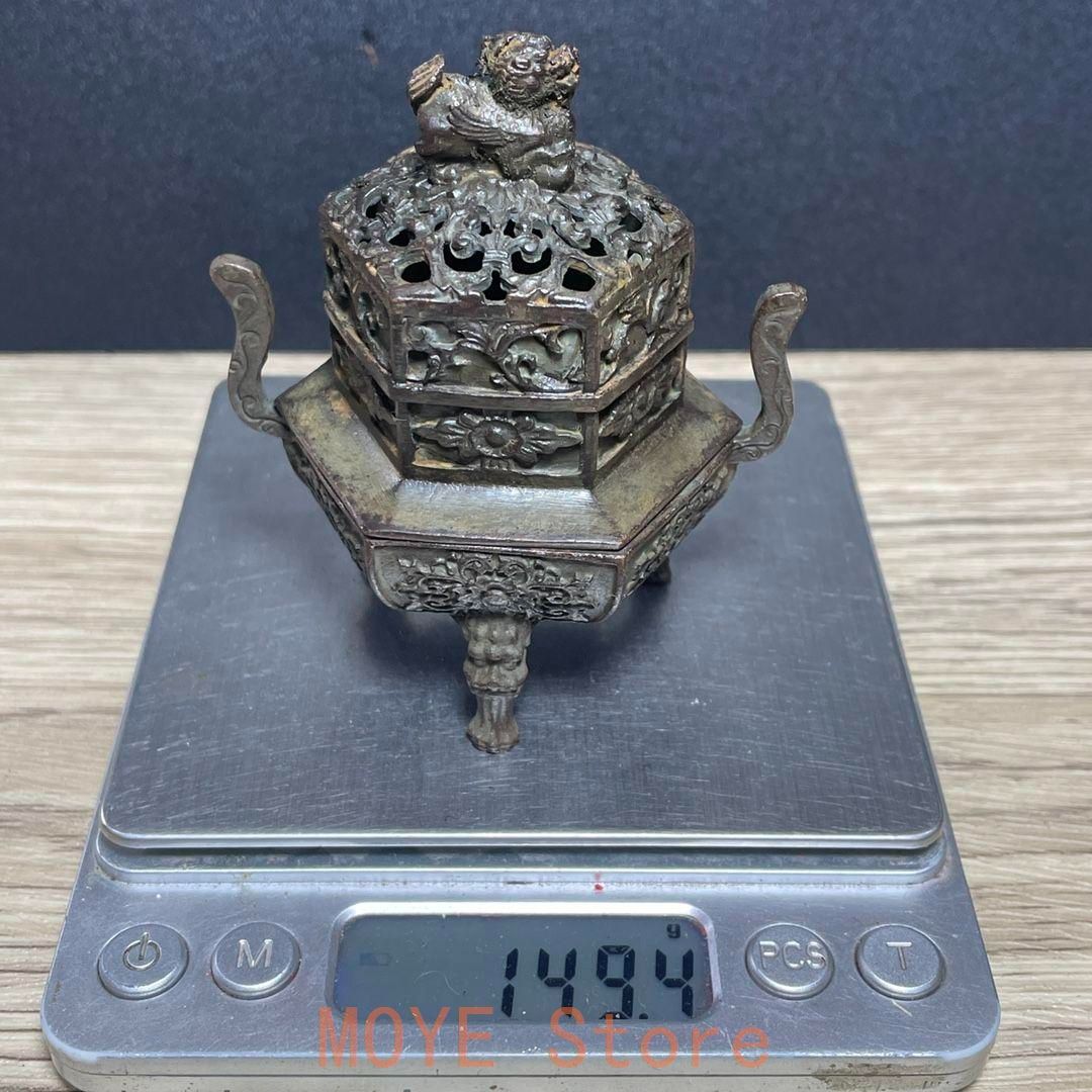 銅 細工 金銭竜亀香炉 茶台香炉 事務室薫香炉 装飾品 工芸品 置物 香炉 銅製品 金龍擡頭香炉 茶台置物 工芸品 - メルカリ